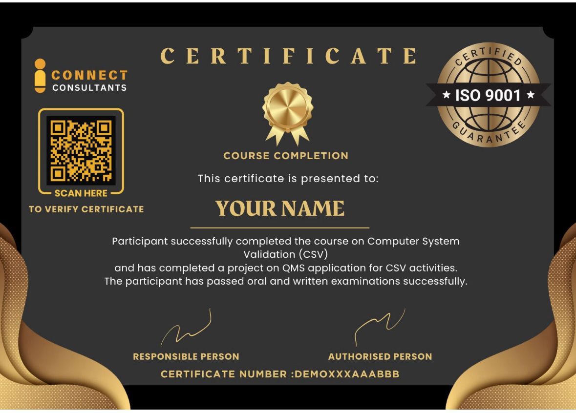 Course Completion Certificate Sample